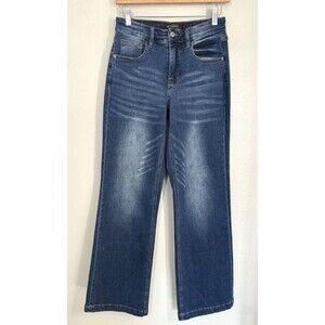 Lucky & Blessed LB‎ Trouser Fit Jeans Size 4 Dark Wash Stretch Denim EUC Bootcut